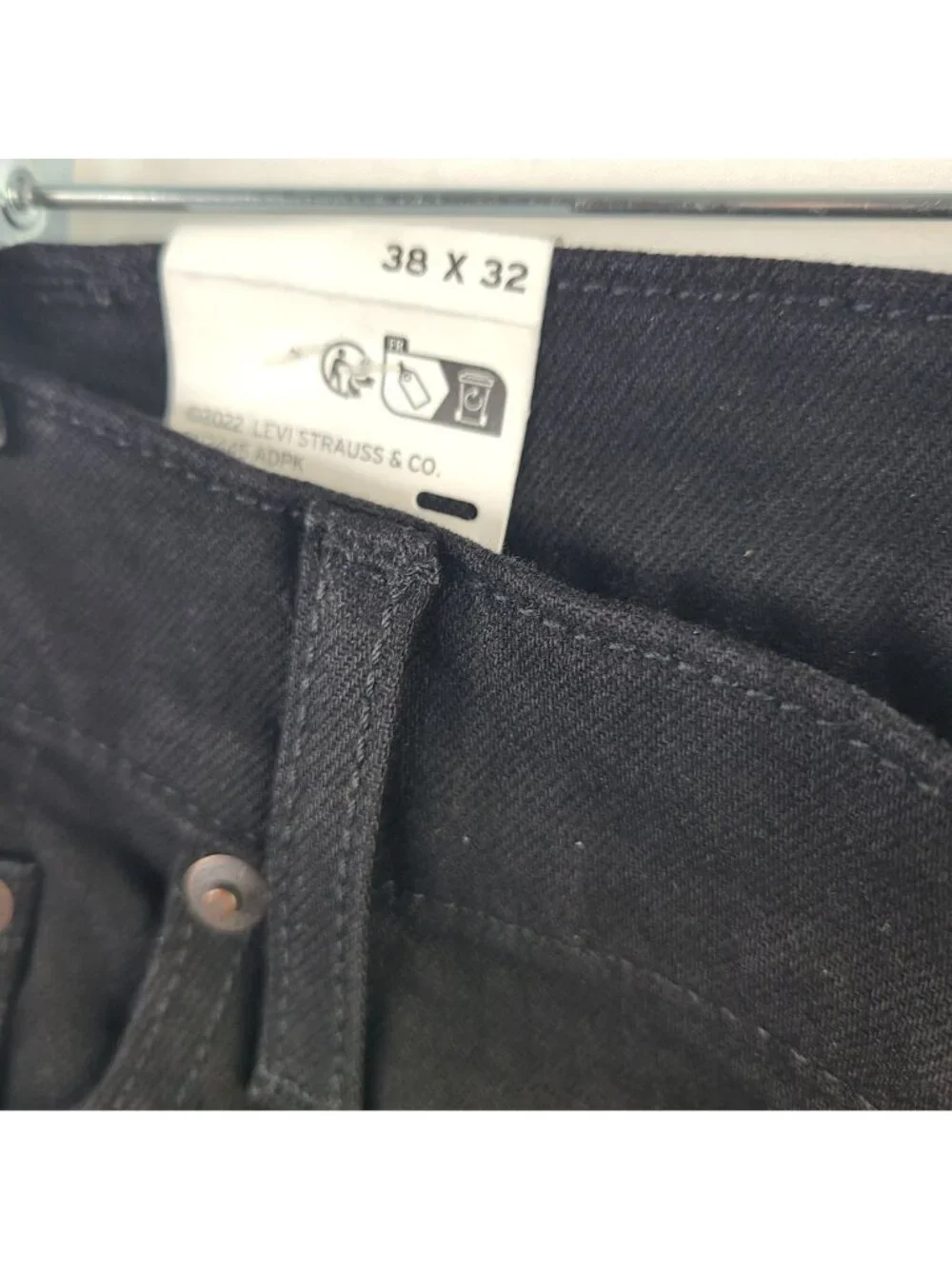 Levis 541 Athletic Taper Mens Stretch Jeans 38x32 Black Flex Eco Performance